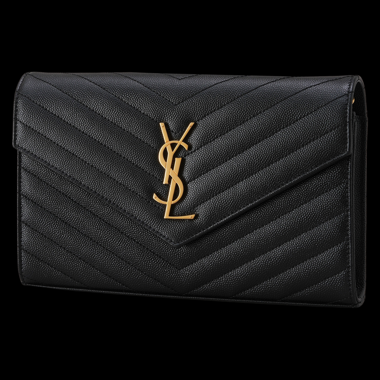 YVES SAINT LAURENT(USED)생로랑 377828 모노그램 쉐브론 체인 크로스백